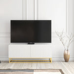 Ripple Tv Unit 100cm - Fluted Design | White