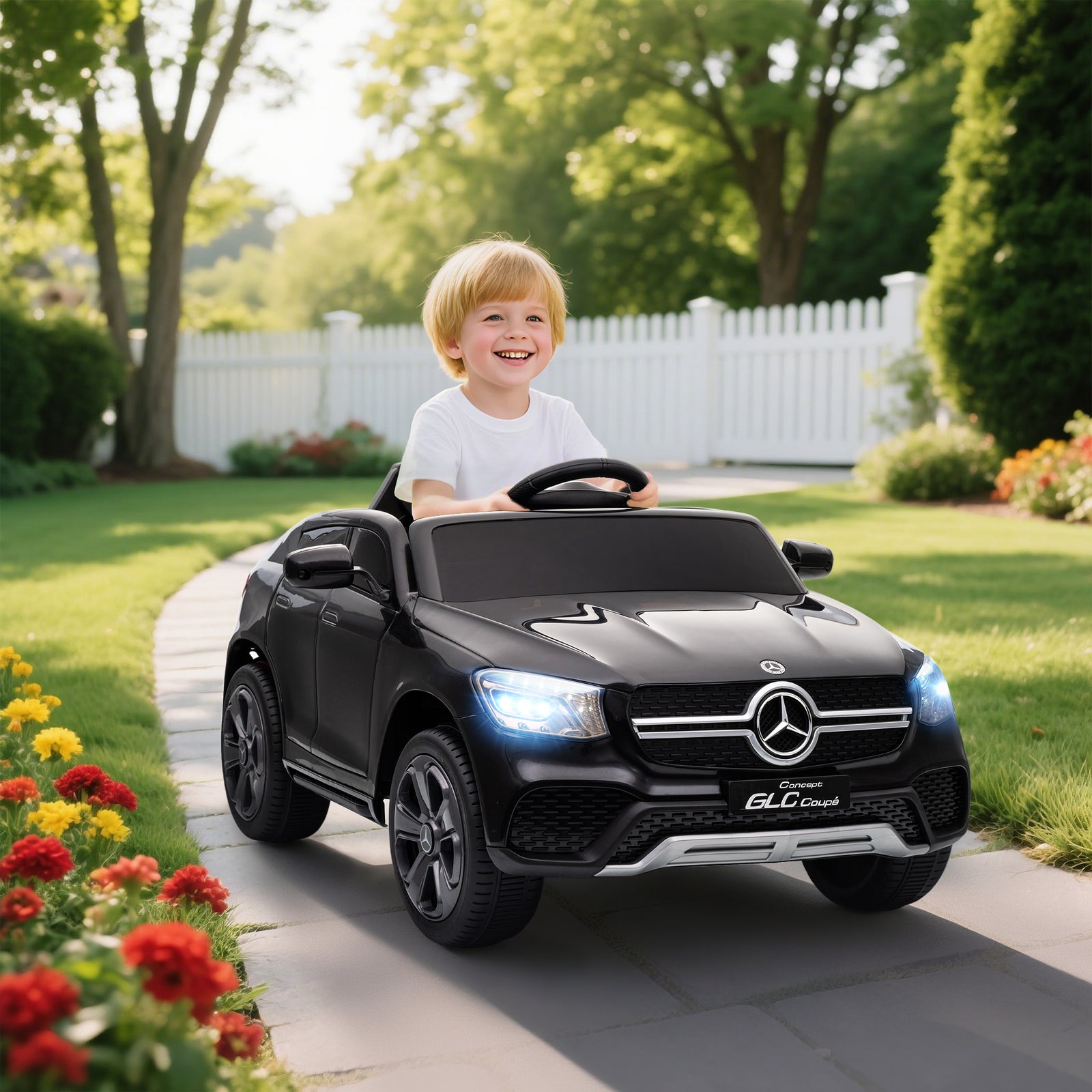 Mercedes-benz Glc Licensed Kids Ride On Car With Remote | Black