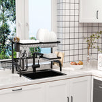 Space Saving Over The Sink 2 Tier Dish Rack