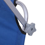 Reclining Sun Lounger Folding Recliner Garden Chair | Set-of-1 | Blue