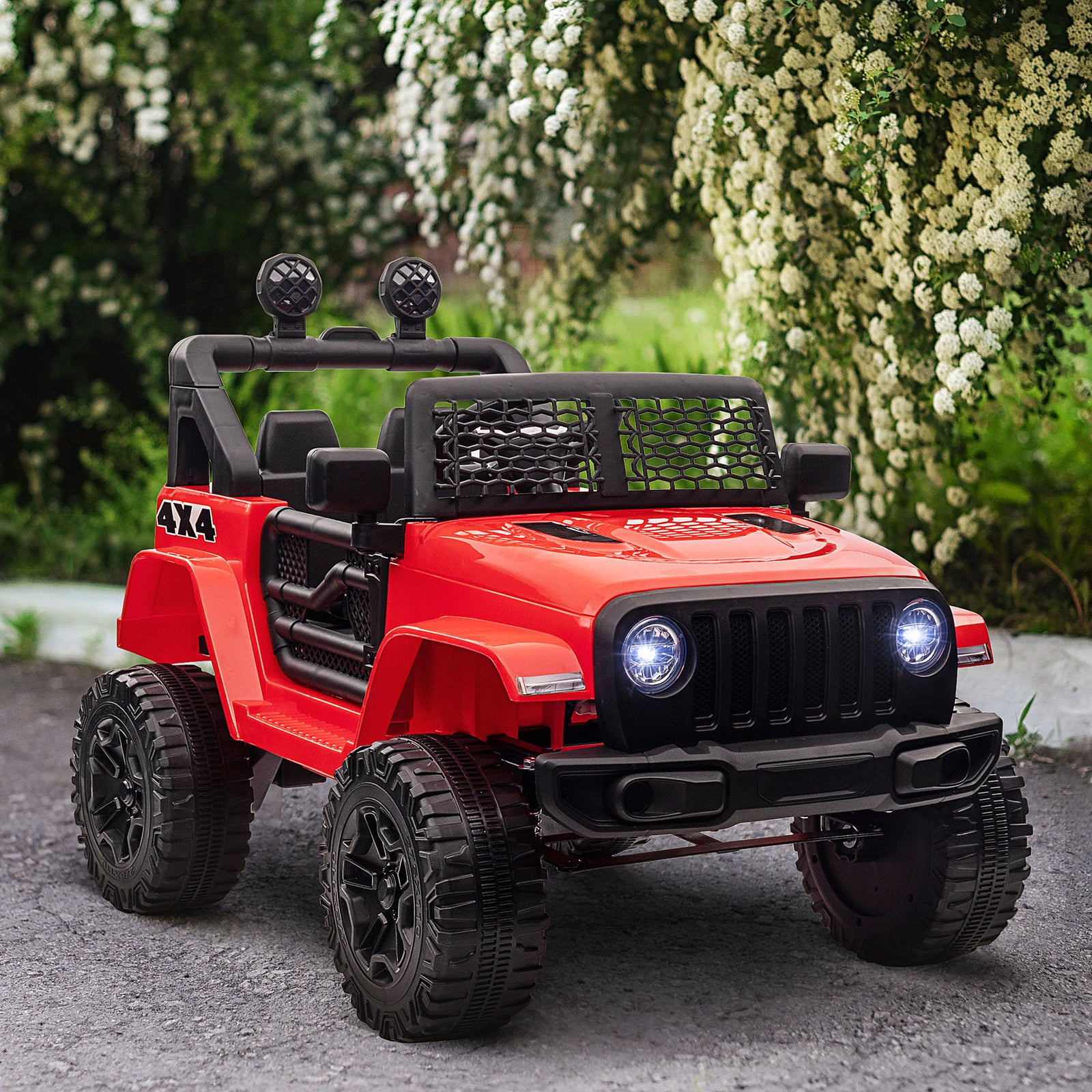 12v Kids Electric Ride On Car Truck Off-road Toy W/ Remote Control | Red