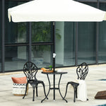 3 Piece Patio Bistro Set, Garden Table And Chairs W/ Hole