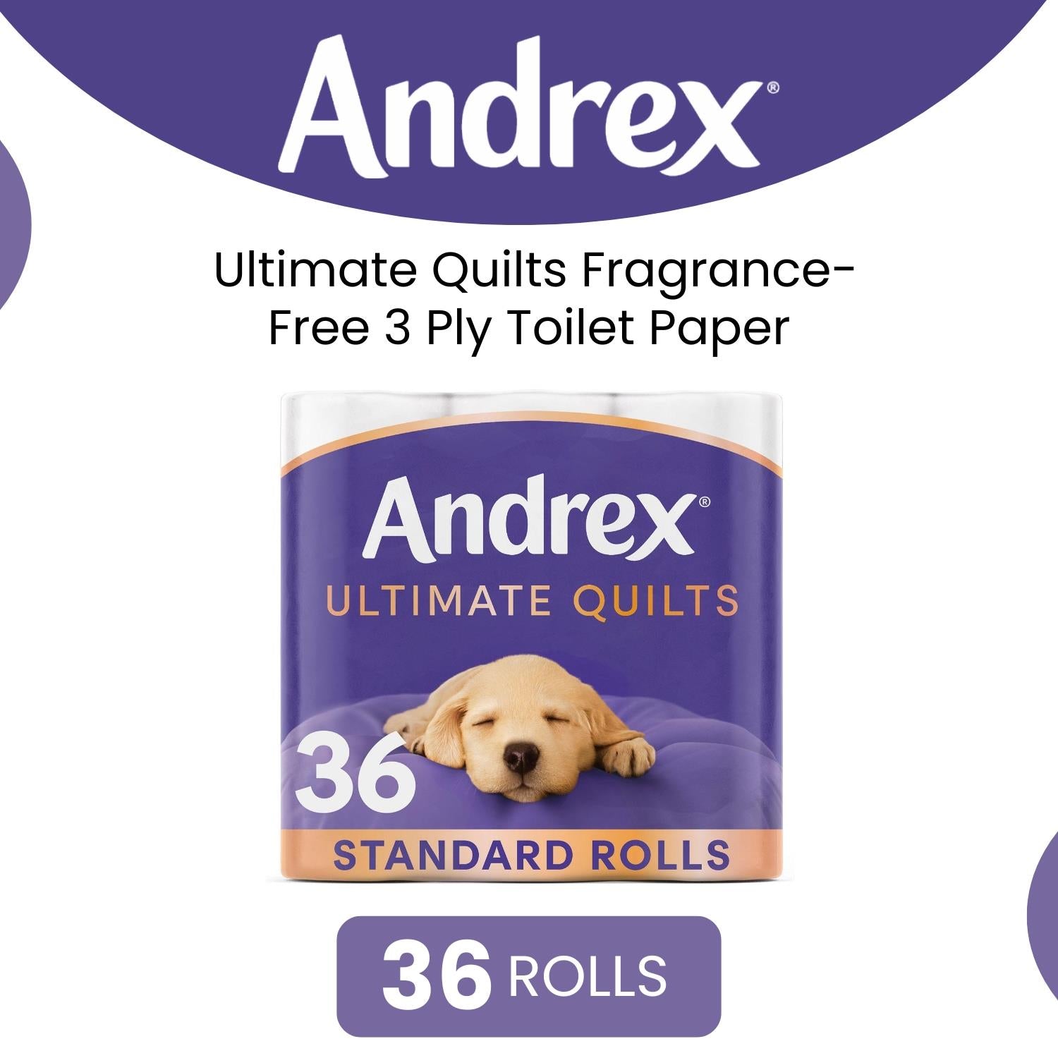 Toilet Rolls X36 Ultimate Quilts Fragrance-free 3 Ply Toilet Paper