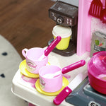 Kids Kitchen W/ 33 Piece Accessories, Lights, Sounds, Storage