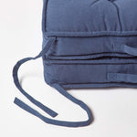 Cotton Travel Support Booster Cushion | 50cm x 50cm | Navy Blue
