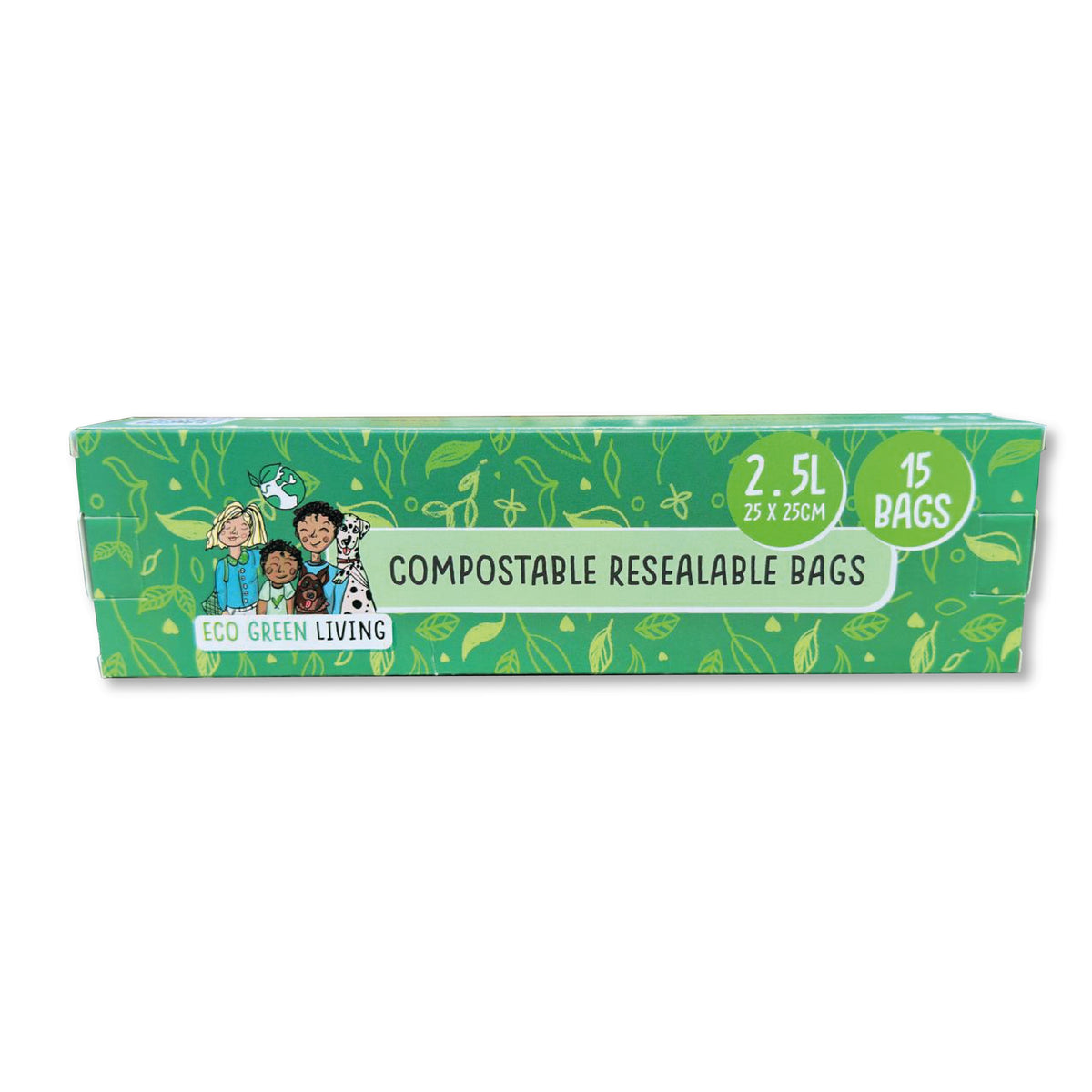 Compostable Resealable Zip Lock Bags Large  2.5 Litre | Set of 1 | White