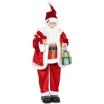 HOMCOM 120cm Christmas Singing Dancing Santa Claus With Gift And Candy Cane