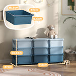 Kids Storage Units With Drawers 3 Tier Chest Dresser Tower | Blue