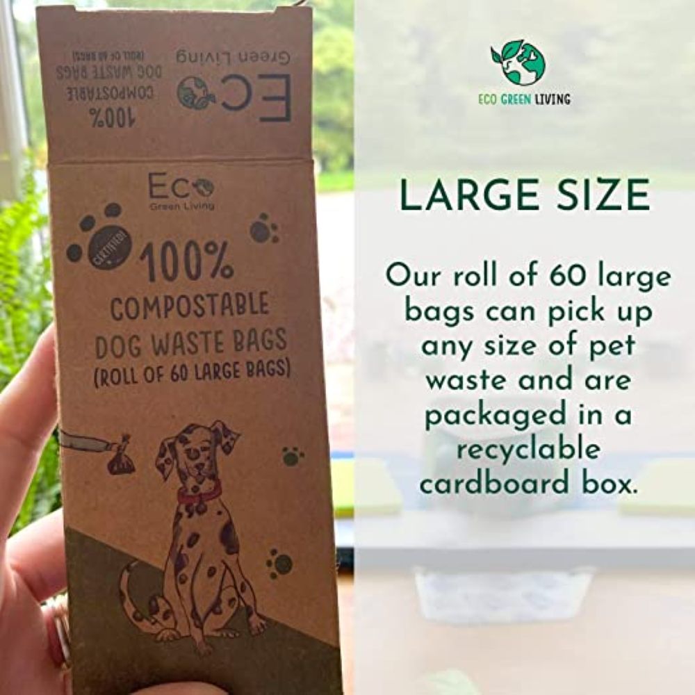 Compostable Dog Waste Bags - 4 X 4 Rolls Of 15 Bags - 240 Bags