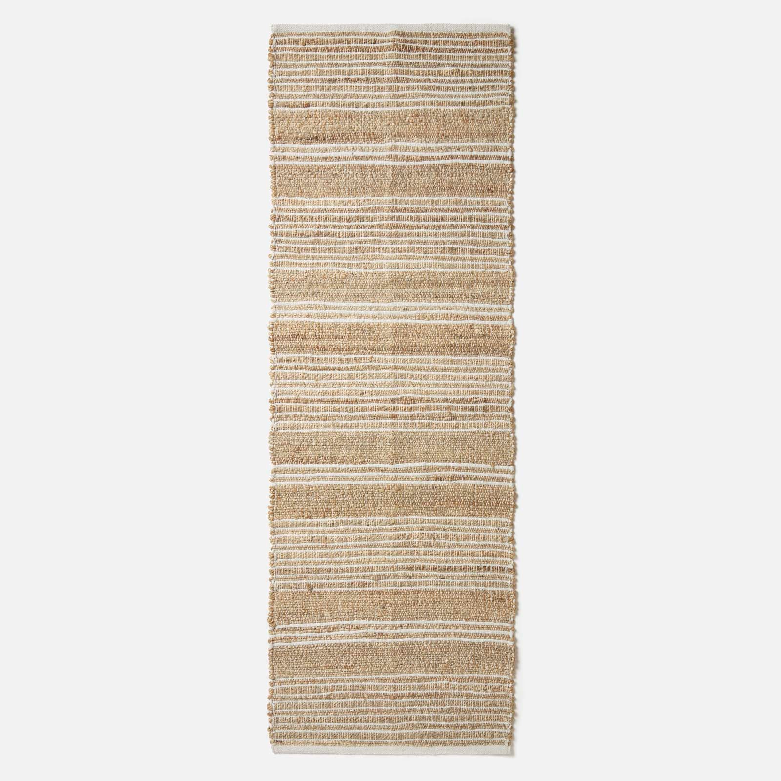 Arlyn Natural Striped Handwoven Jute Rug | 200cm | Natural