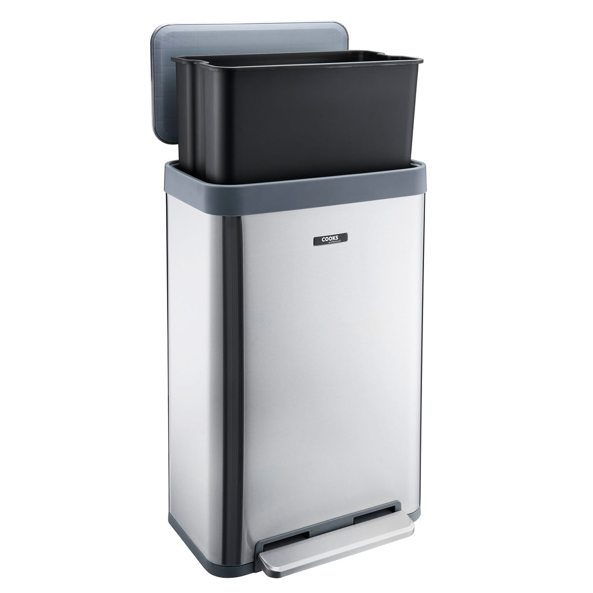 Xl Pedal Recycling Bin 65l | 65L | Silver