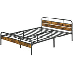 Single/double/king Bed Frame Headboard No Box Spring Needed | King | Brown