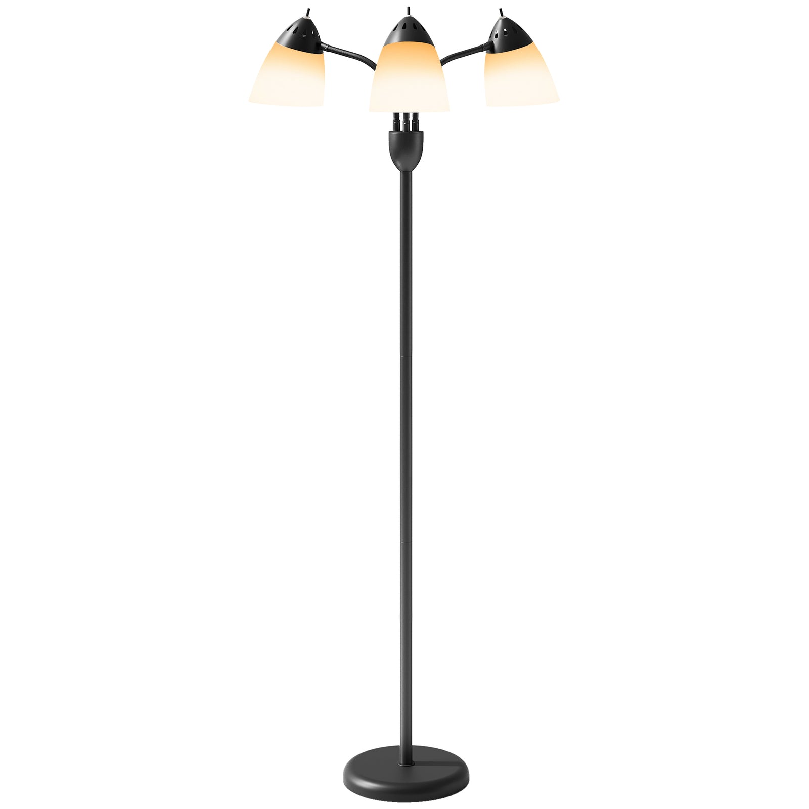 HOMCOM Arc Tree Floor Lamp With 3000k/4500k/6500k Colour Temperatures Black