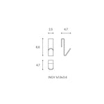 Towel Hook, Robe Hook, Coat Hook, 2 Pieces Chrome Architect S+ Collection