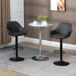 Adjustable Barstools With Footrest Set Of 2 | Black