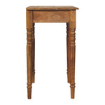 Artisan Furniture Solid Wood Oakish Turned Leg Writing Desk
