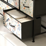 5-drawer Chest Of Drawers, Fabric Dresser With Open Shelf | White