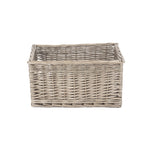 Wicker Antique Wash Lined Open Storage Basket | Small | Brown