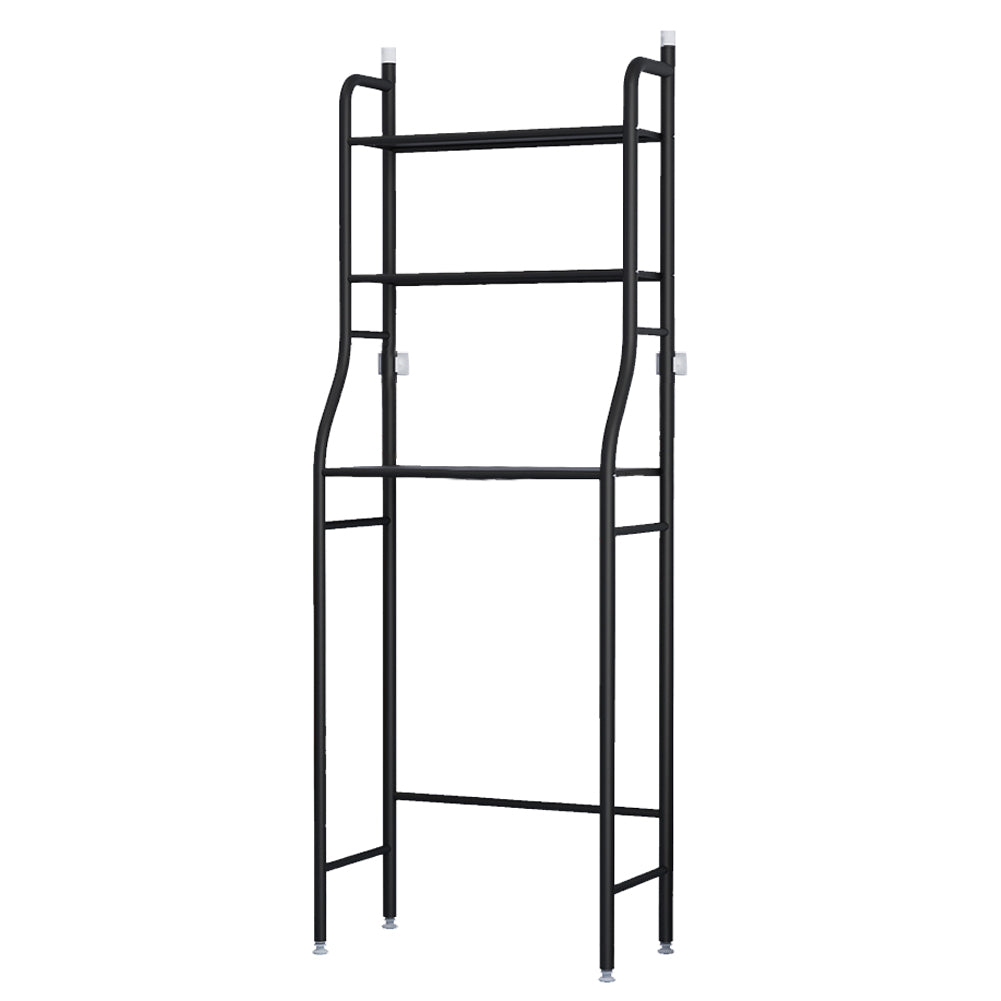 3 Tiers Metal Bathroom Organizer Over Toilet Rack Storage Shelves | Black