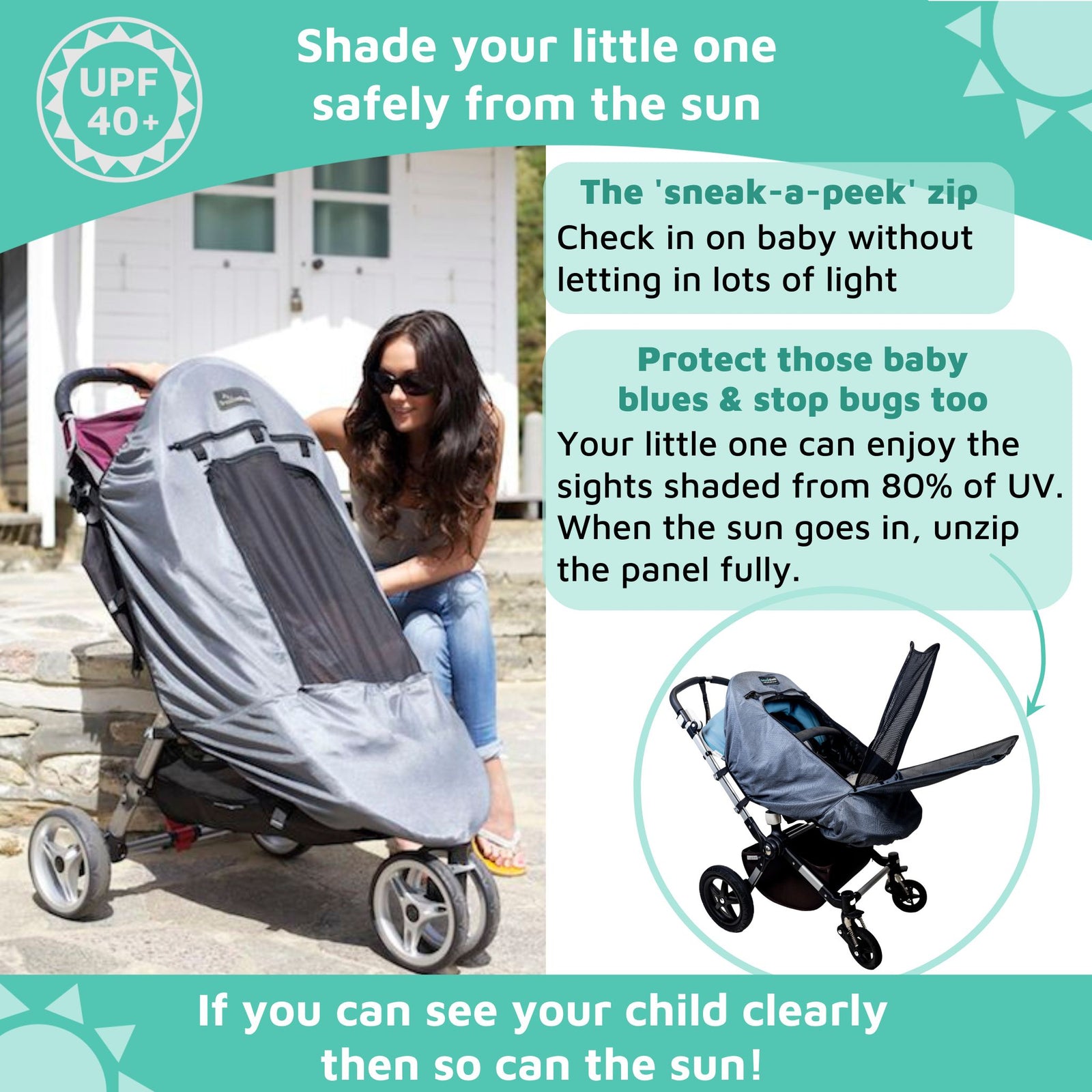 Plus Deluxe Pram Or Stoller Shade
