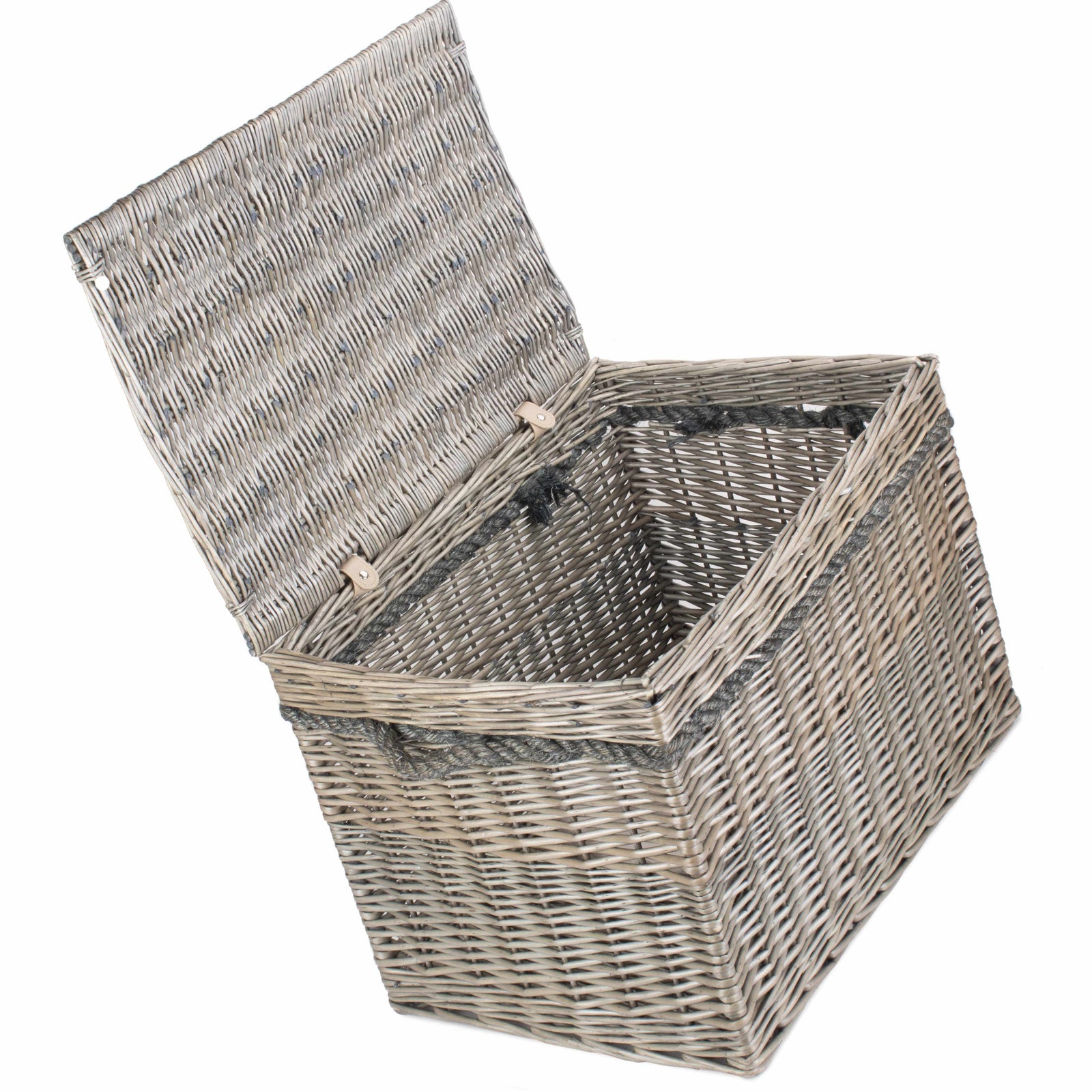 Wicker 58cm Unlined Antique Wash Storage Basket