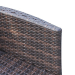 7pc Rattan Garden Furniture Dining Set Wicker Conservatory | Brown