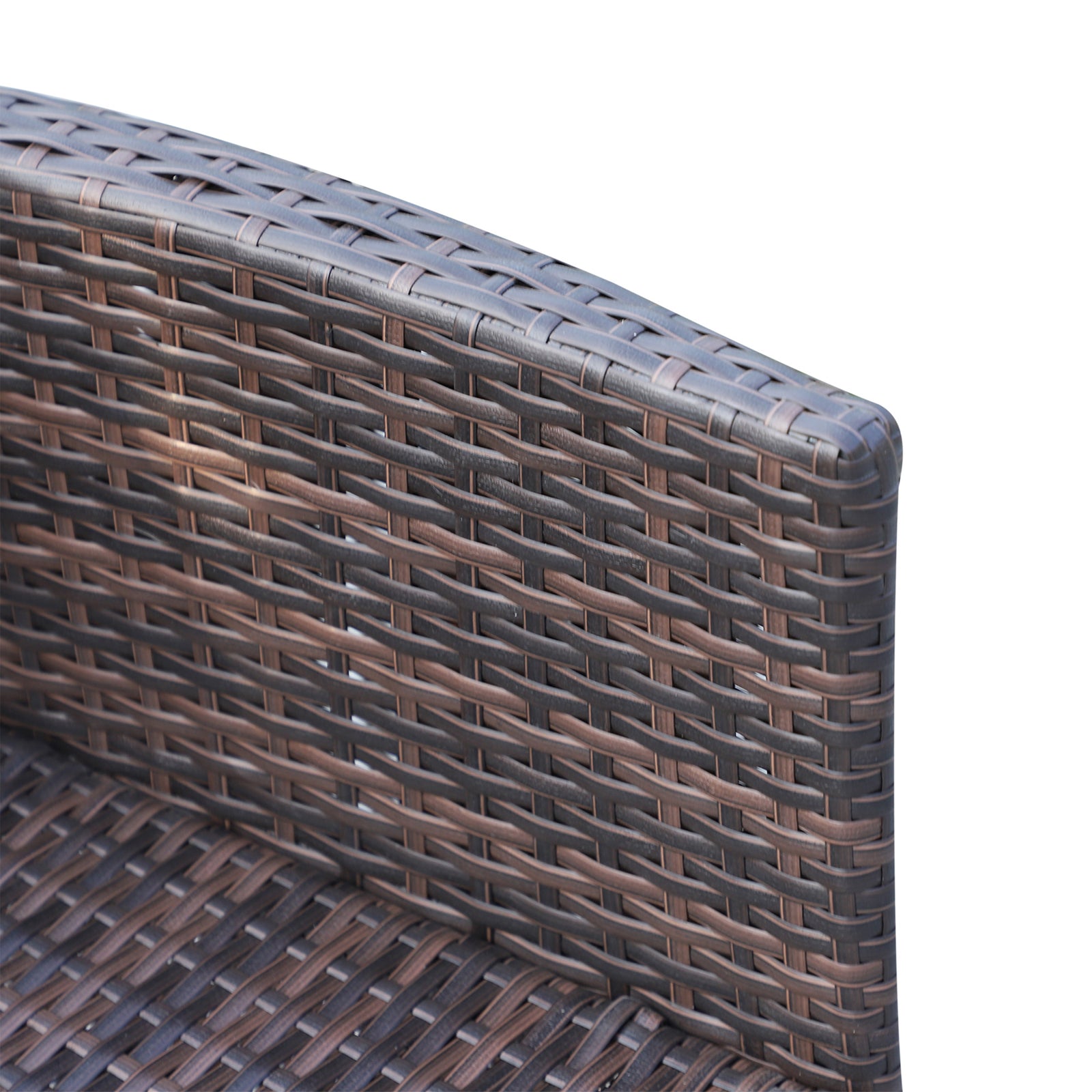 7pc Rattan Garden Furniture Dining Set Wicker Conservatory | Brown