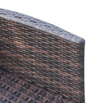 7pc Rattan Garden Furniture Dining Set Wicker Conservatory | Brown