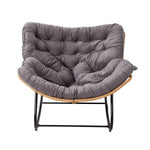 Modern Rocking Chair with Cushion – Large | Grey