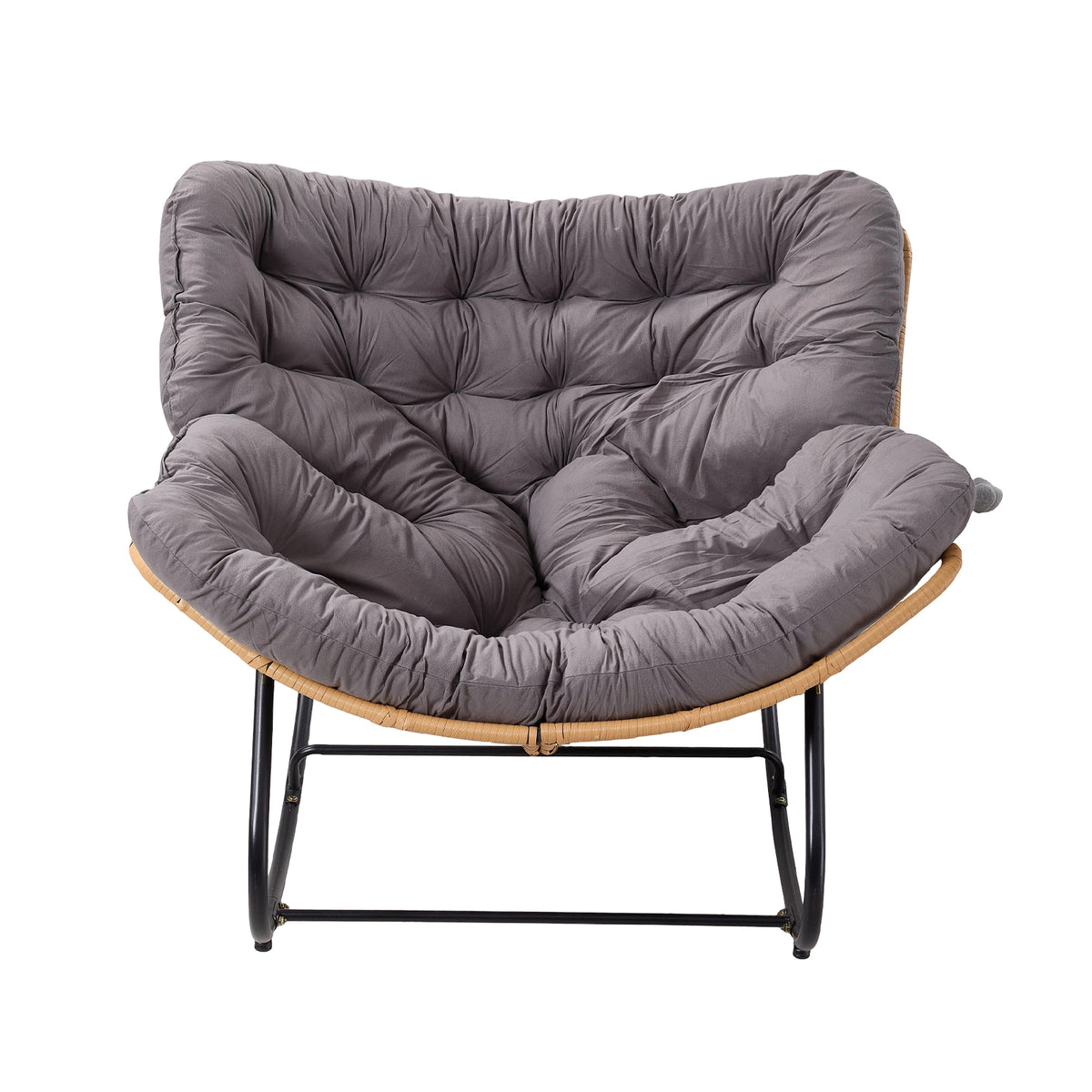 Modern Rocking Chair with Cushion – Large | Grey