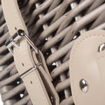 Wicker 51cm Antique Wash Picnic Basket | Gray