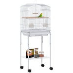 Bird Cage For Budgie Finch Canary Parakeet W/ Stand Tray White | White