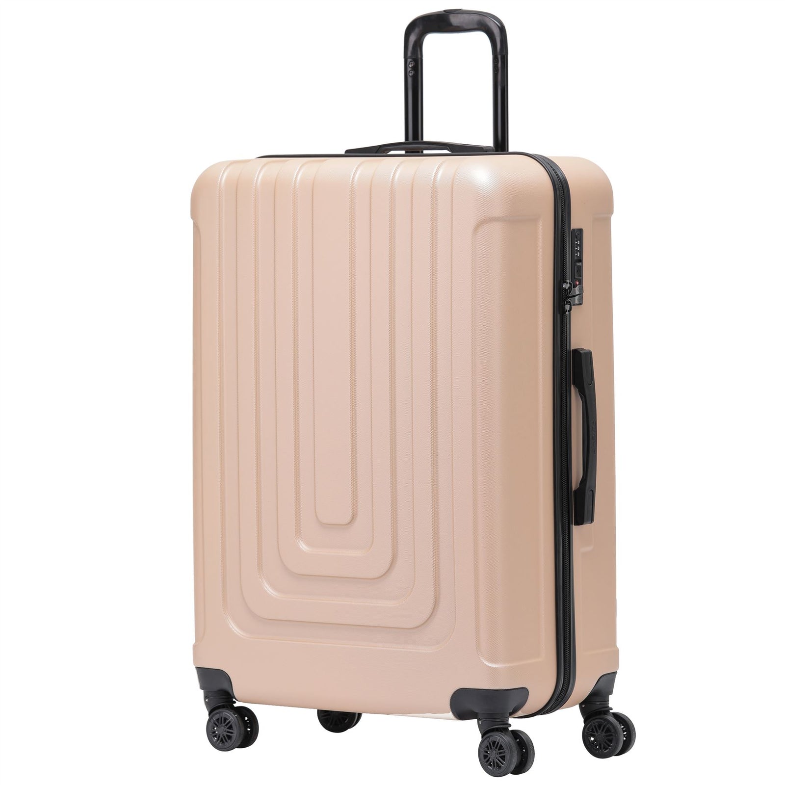 Large 30" Hard Shell Check In Suitcase 8 Spinner Wheels Hold Luggage | Large | Champagne
