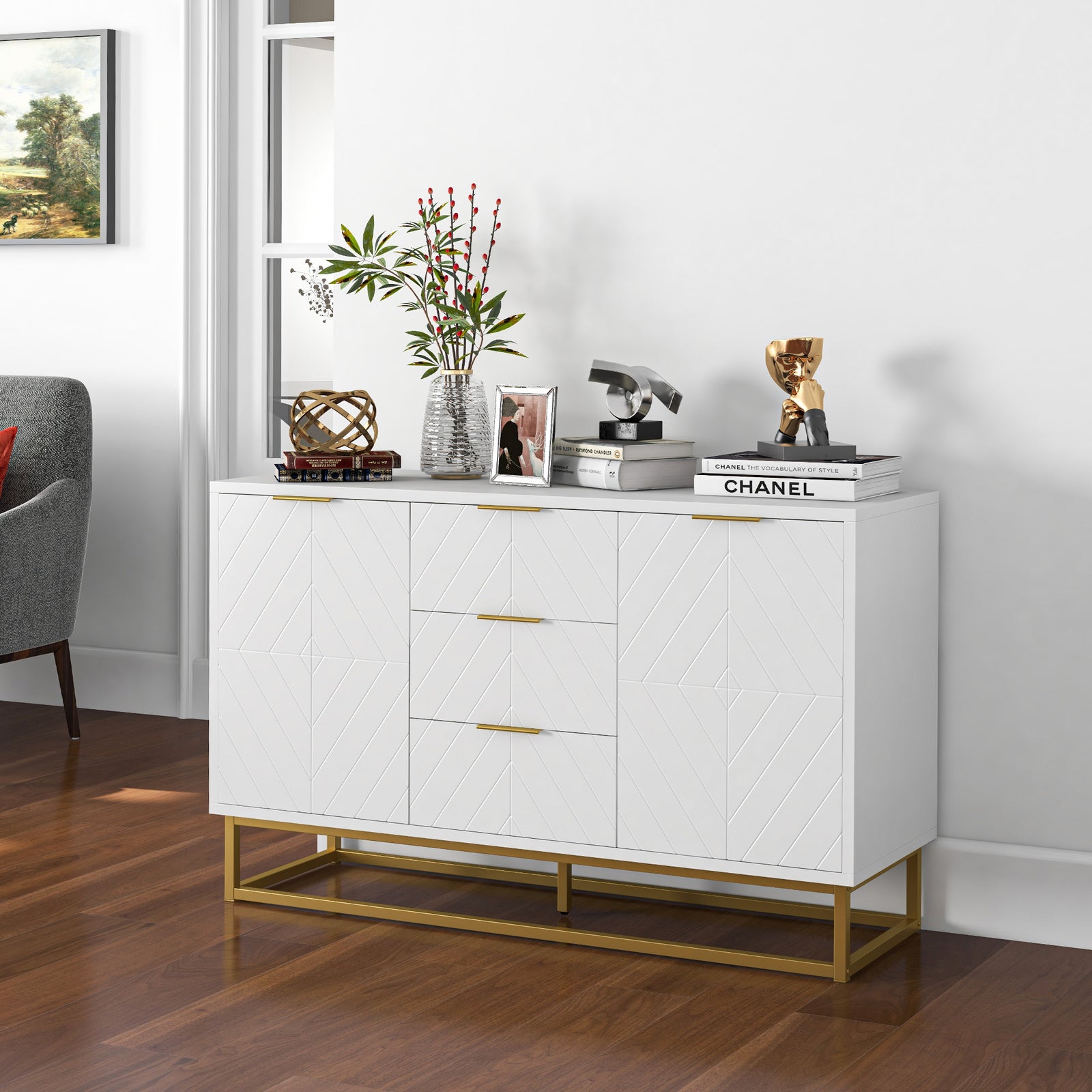 Modern Storage Cabinet Freestanding Cupboard Dresser