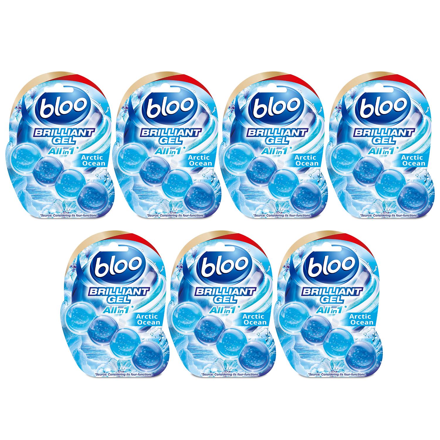 Toilet Rim Blocks Brilliant Gel All In 1 Cleaner Arctic Ocean Scent, 7x42g