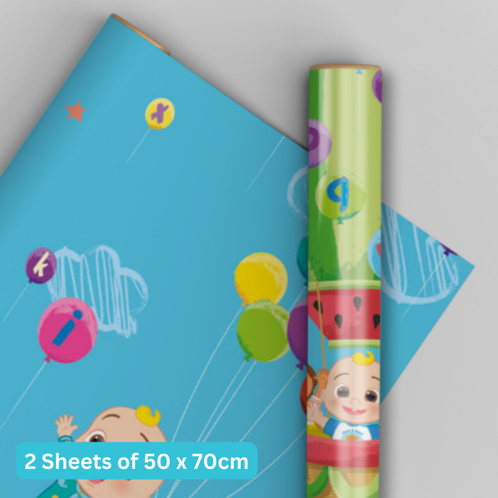 2 Sheets & 2 Tags Wrapping Paper