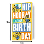 Minions 'hip Hip Hooray' Birthday Card Official Product