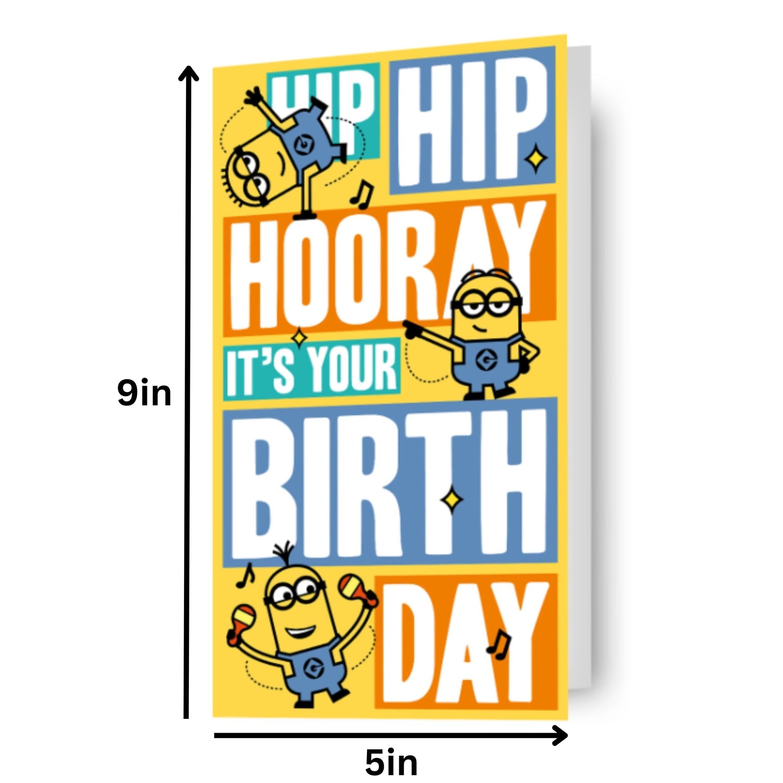 Minions 'hip Hip Hooray' Birthday Card Official Product
