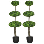 110cm Artificial Plants Boxwood Ball Topiary Trees Set Of 2