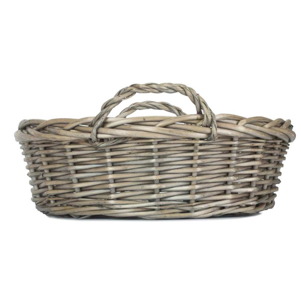 Large Round Antique Wash Serving Tray