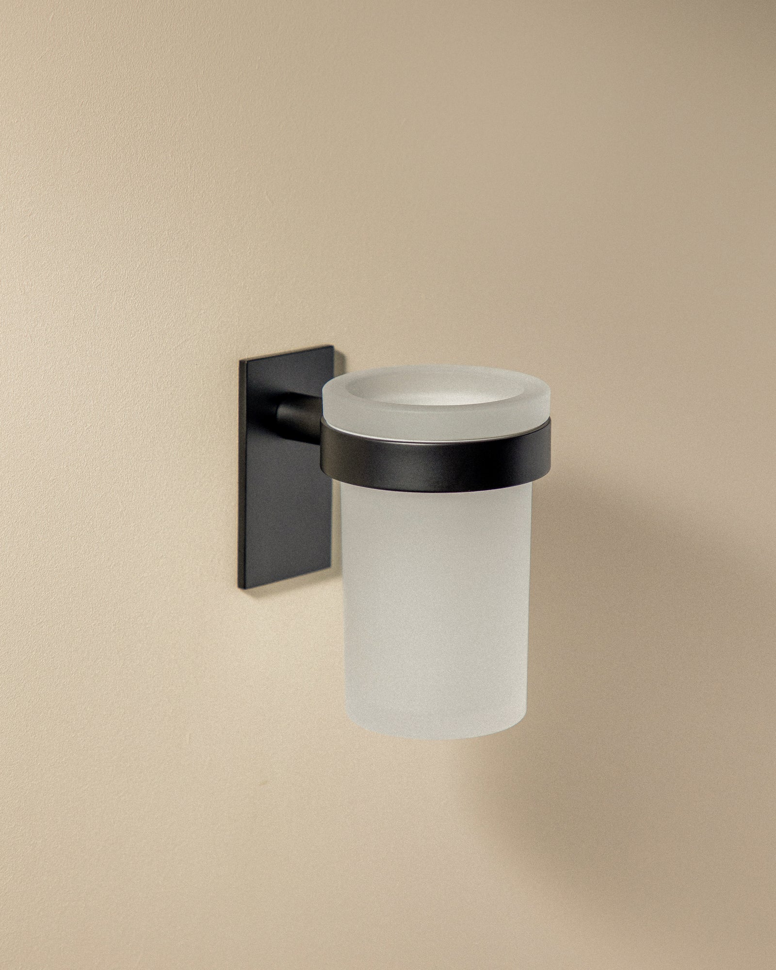 Wall-mounted Toothbrush Holder, Self-adhesive, Black, Stick Collection