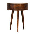 Solid Wood Chestnut Semi Circle Bedside