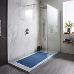 Reversible Pvc Shower Mat In Dual-colour | 40 x 60cm | Blue & Green