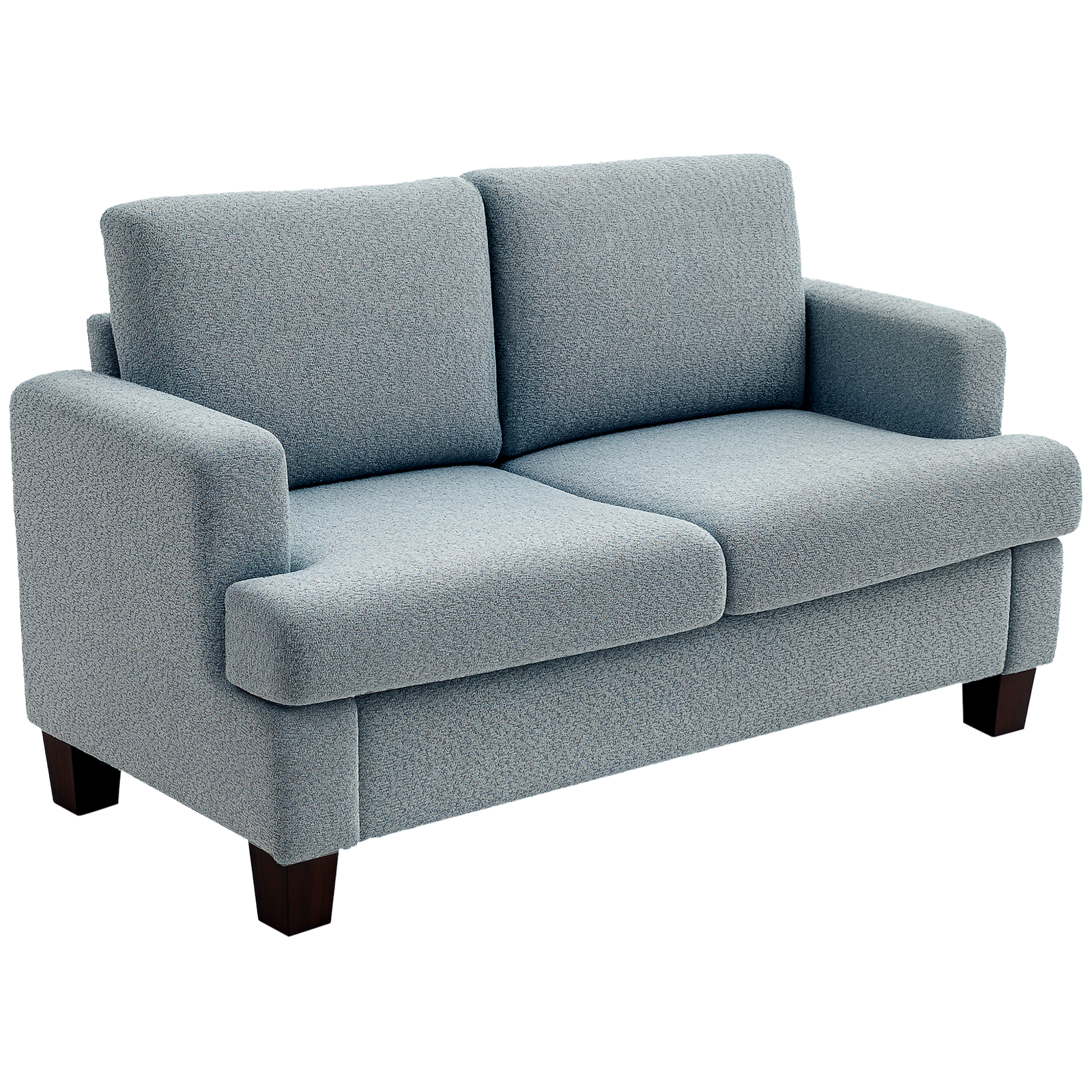 138 Cm Chenille Fabric Loveseat Sofa With S-springs | Grey
