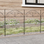 Breeins 10pcs Decorative Metal Garden Fence Panels