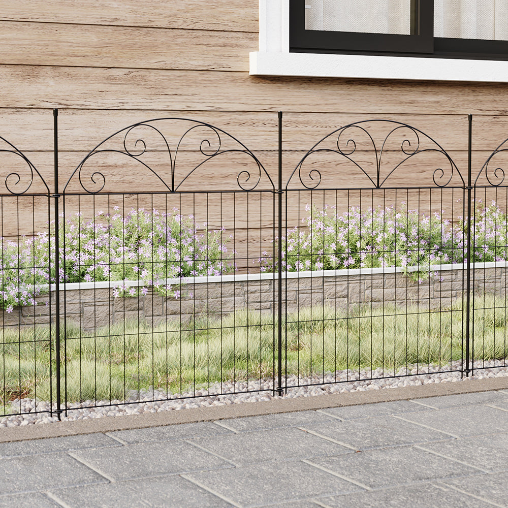 Breeins 10pcs Decorative Metal Garden Fence Panels