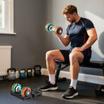20kg Adjustable Dumbbells Set Safety Locking