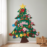 Breeins Diy Felt Christmas Tree With 41 Detachable Ornaments & Led String Lights