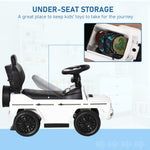 Kids Ride-on Push Car 3 In 1 Benz G350 Baby Floor Slider Walker | White