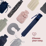 Cable Knit Hot Water Bottle | Gray